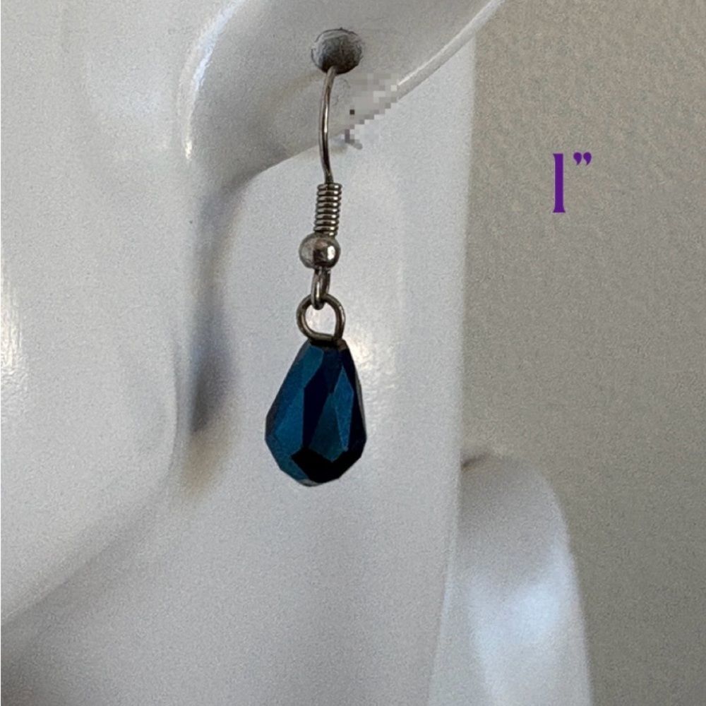 Blue Teardrop Earrings